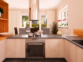 Massivhaus Bungalow BL 135 Variante K von Baudirekt, Bungalow Innenansicht 10