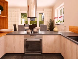 Massivhaus Bungalow BL 135 Variante T von Baudirekt,  Außenansicht 1