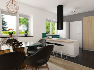 Massivhaus Bungalow BL 80 Variante M von Baudirekt, Bungalow Innenansicht 7