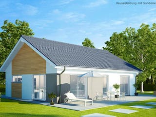 Massivhaus Bungalow BL 80 Variante M von Baudirekt, Bungalow Außenansicht 1