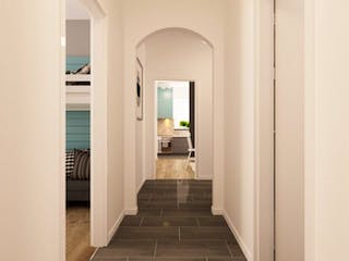 Massivhaus Bungalow BL 95 Variante M von Baudirekt, Bungalow Innenansicht 5