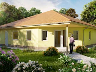 Massivhaus Bungalow BROCKEN 2020 von Aktuell Bau, Bungalow Außenansicht 2