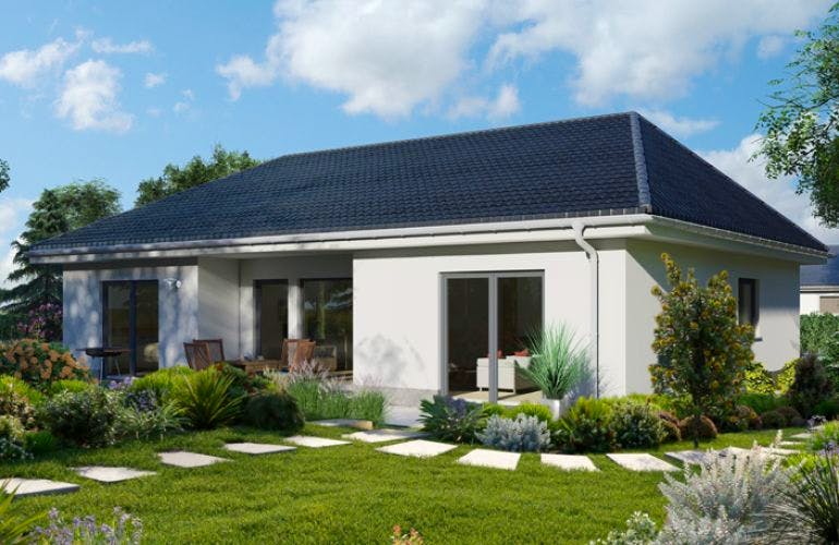 Massivhaus Bungalow BURGWEDEL von Aktuell Bau, Bungalow Außenansicht 2