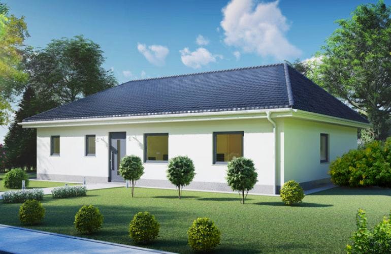 Massivhaus Bungalow BURGWEDEL von Aktuell Bau, Bungalow Außenansicht 1