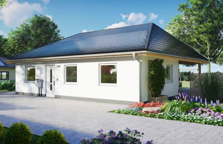 Massivhaus Bungalow FALKENSEE von Aktuell Bau, Bungalow Außenansicht 1