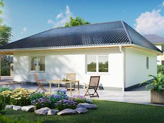 Massivhaus Bungalow FALKENSEE von Aktuell Bau, Bungalow Außenansicht 2