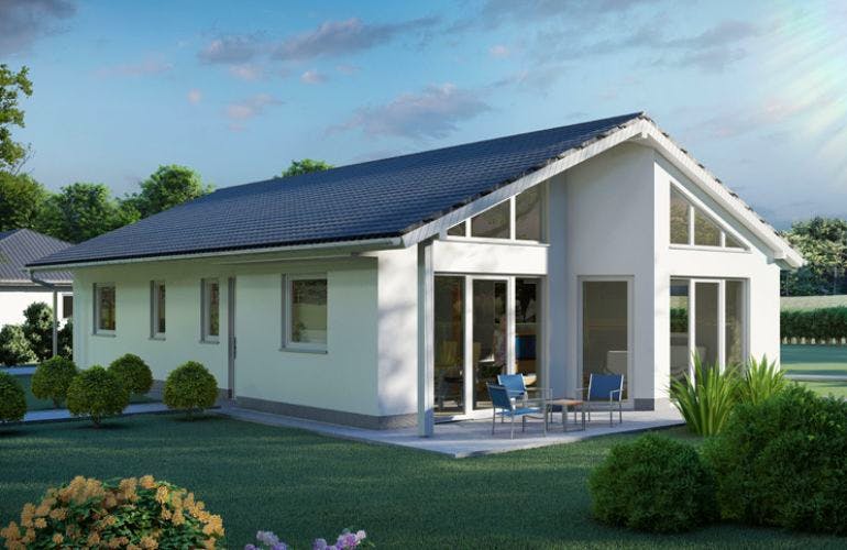 Massivhaus Bungalow GOSLAR von Aktuell Bau, Bungalow Außenansicht 2