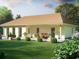 Massivhaus Bungalow LÜNEBURG von Aktuell Bau, Bungalow Außenansicht 1