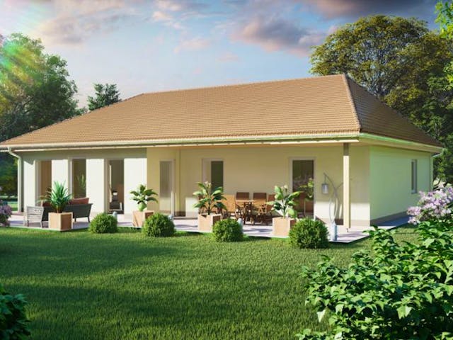 Massivhaus Bungalow LÜNEBURG von Aktuell Bau, Bungalow Außenansicht 1