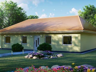 Massivhaus Bungalow MITTWEIDA von Aktuell Bau, Bungalow Außenansicht 2