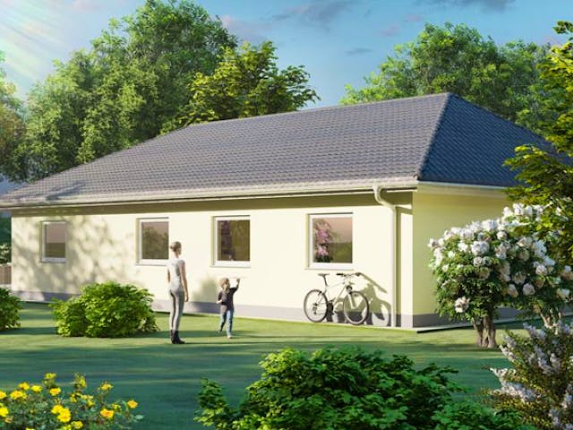 Massivhaus Bungalow MULDENTAL von Aktuell Bau, Bungalow Außenansicht 1