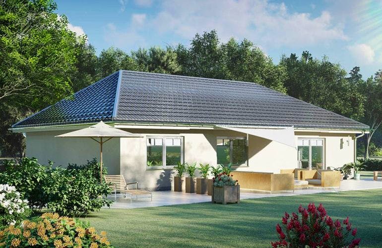 Massivhaus Bungalow PARADIES von Aktuell Bau, Bungalow Außenansicht 2
