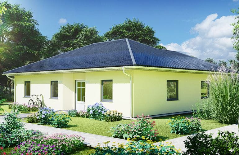 Massivhaus Bungalow RANGSDORF von Aktuell Bau, Bungalow Außenansicht 1