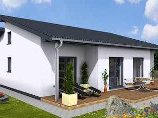 Massivhaus Bungalow Residenz 110 PD von Wäller-Haus Schlüsselfertig ab 299900€, Bungalow Außenansicht 2