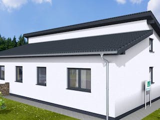 Massivhaus Bungalow Residenz 110 PD von Wäller-Haus Schlüsselfertig ab 299900€, Bungalow Außenansicht 4