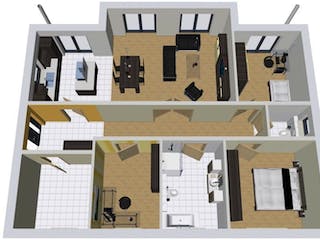 Massivhaus Bungalow Residenz 110 PD von Wäller-Haus Schlüsselfertig ab 299900€, Bungalow Grundriss 1
