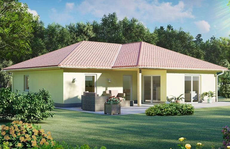 Massivhaus Bungalow SALZWEDEL von Aktuell Bau, Bungalow Außenansicht 1