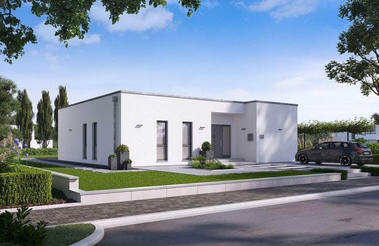 Massivhaus BUNGALOW SELECT von KHC Bauträger Schlüsselfertig ab 329900€, Bungalow Außenansicht 1