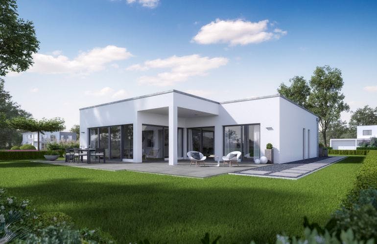 Massivhaus BUNGALOW SELECT von KHC Bauträger Schlüsselfertig ab 329900€, Bungalow Außenansicht 2