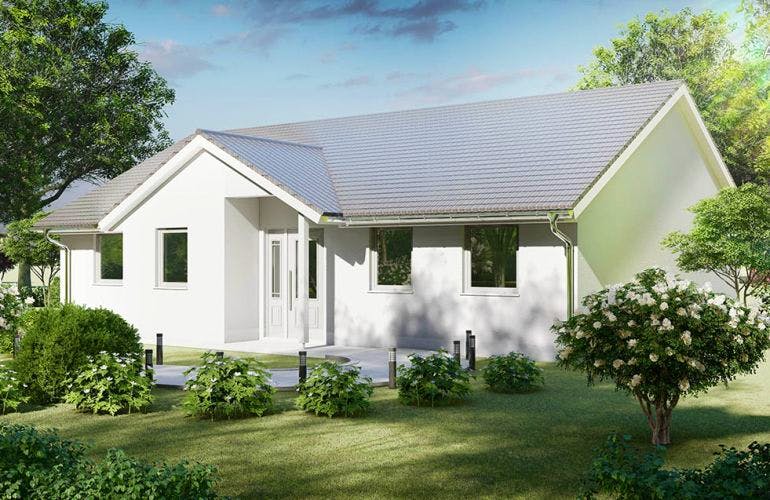 Massivhaus Bungalow SÖMMERDA von Aktuell Bau, Bungalow Außenansicht 1