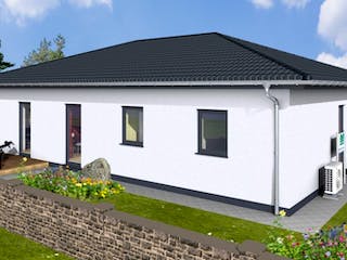 Massivhaus Bungalow Vita 115 WD von Wäller-Haus Schlüsselfertig ab 304900€, Bungalow Außenansicht 2