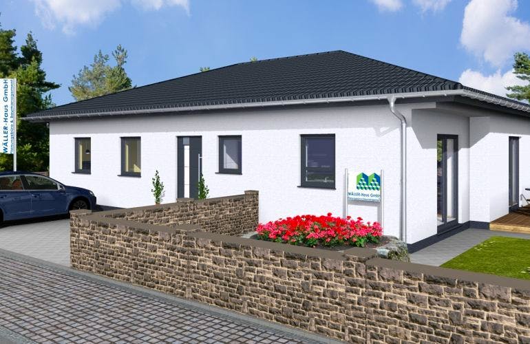 Massivhaus Bungalow Vita 115 WD von Wäller-Haus Schlüsselfertig ab 304900€, Bungalow Außenansicht 1