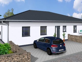 Massivhaus Bungalow Vita 115 WD von Wäller-Haus Schlüsselfertig ab 304900€, Bungalow Außenansicht 4