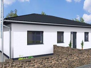 Massivhaus Bungalow Vita 80 WD von Wäller-Haus Schlüsselfertig ab 219900€, Bungalow Außenansicht 4