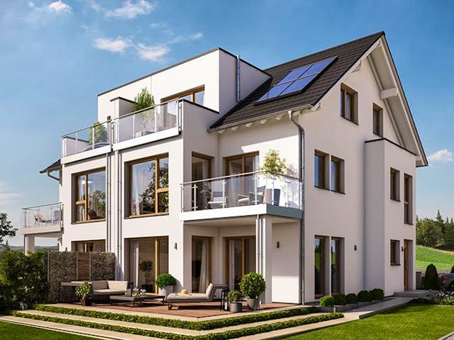 Fertighaus CELEBRATION 122 V3 XL von Bien-Zenker Schlüsselfertig ab 346967€, Satteldach-Klassiker Außenansicht 1 Fertighaus CELEBRATION 122 V3 XL von Bien-Zenker Schlüsselfertig ab 346967€, Satteldach-Klassiker Außenansicht 1