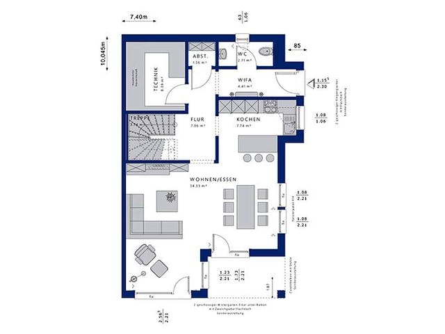 Fertighaus CELEBRATION 122 V3 XL von Bien-Zenker Schlüsselfertig ab 433626€, Satteldach-Klassiker Grundriss 2