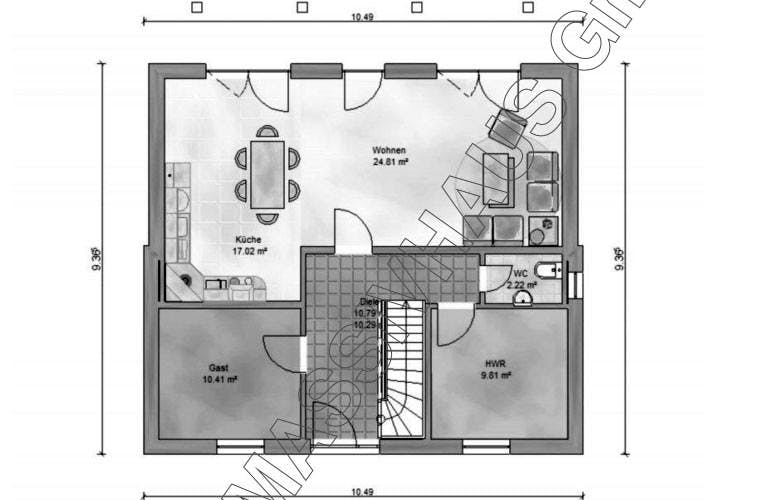 Massivhaus Chiemsee von Ambiente Massivhaus, Grundriss 2