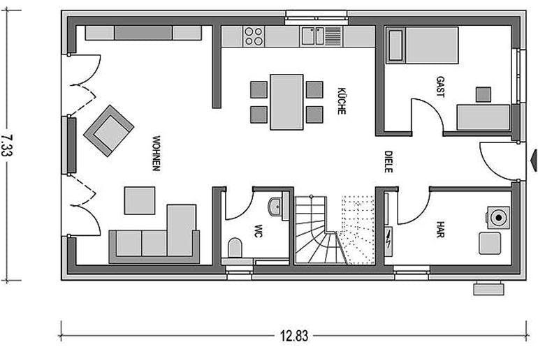 Massivhaus Cirro 361 (inactive) von Heinz von Heiden, Grundriss 2