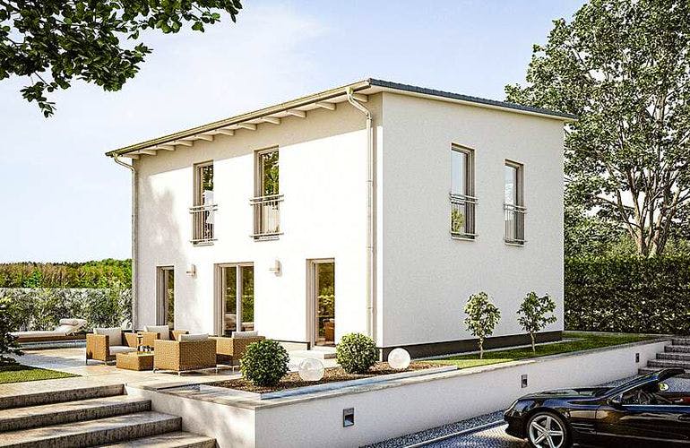 Massivhaus Cirro 632 von Heinz von Heiden Schlüsselfertig ab 260747€, Außenansicht 2