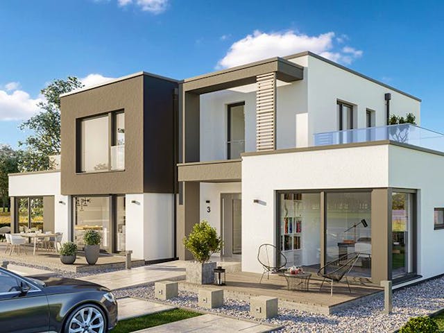 Fertighaus CONCEPT-M 168 Erlangen von Bien-Zenker Schlüsselfertig ab 661540€, Cubushaus Außenansicht 1