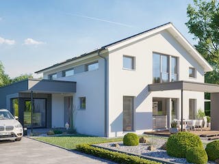 Fertighaus CONCEPT-M 169 Fellbach von Bien-Zenker Schlüsselfertig ab 568766€, Satteldach-Klassiker Außenansicht 1