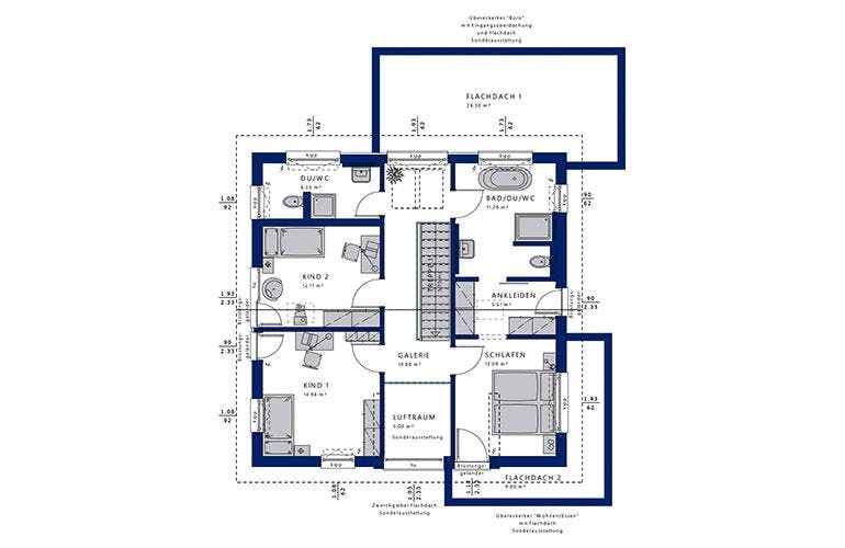 Fertighaus CONCEPT-M 169 Fellbach von Bien-Zenker, Grundriss 1