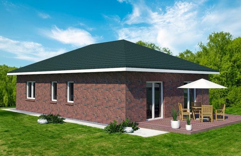 Massivhaus COTTAGE von Kagebau, Bungalow Außenansicht 1