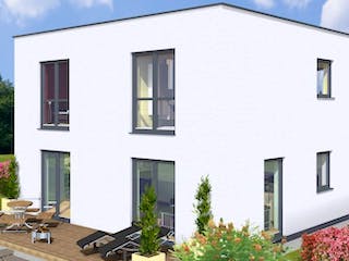 Massivhaus CUBUS 125 FD von Wäller-Haus Schlüsselfertig ab 272900€, Außenansicht 1