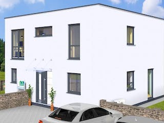 Massivhaus CUBUS 125 FD von Wäller-Haus Schlüsselfertig ab 272900€, Außenansicht 4