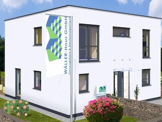Massivhaus CUBUS 125 FD von Wäller-Haus Schlüsselfertig ab 272900€, Außenansicht 3