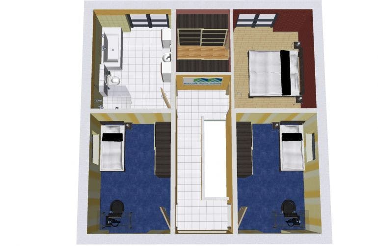Massivhaus CUBUS 125 FD von Wäller-Haus Schlüsselfertig ab 272900€, Grundriss 1