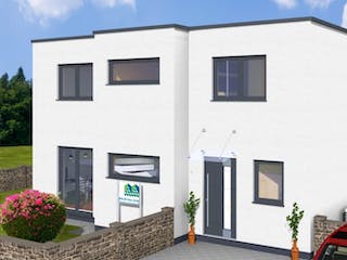 Massivhaus CUBUS 150 FD von Wäller-Haus Schlüsselfertig ab 299900€,  Außenansicht 3