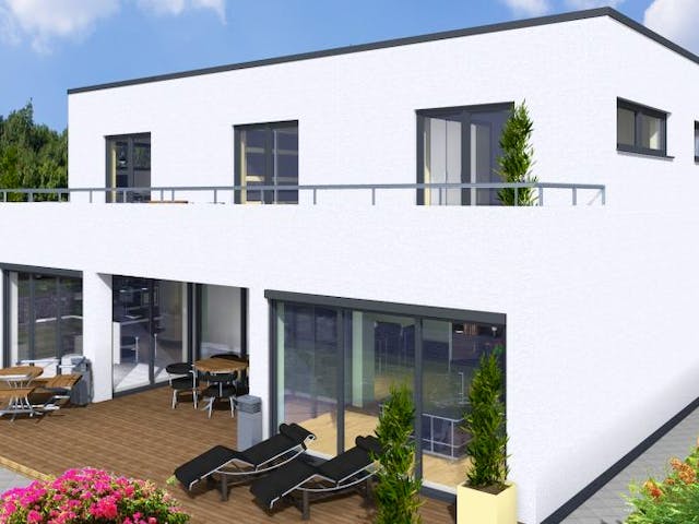 Massivhaus CUBUS 200 FD von Wäller-Haus Schlüsselfertig ab 379900€,  Außenansicht 1