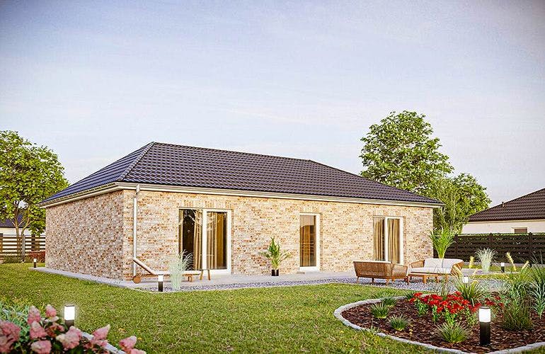 Massivhaus Cumulus 761 von Heinz von Heiden Schlüsselfertig ab 189786€, Bungalow Außenansicht 1