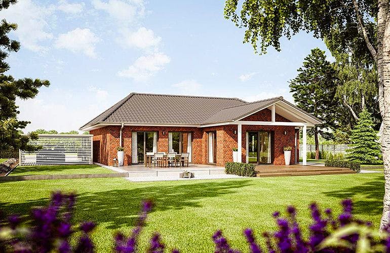 Massivhaus Cumulus 981 von Heinz von Heiden Schlüsselfertig ab 211575€, Bungalow Außenansicht 1