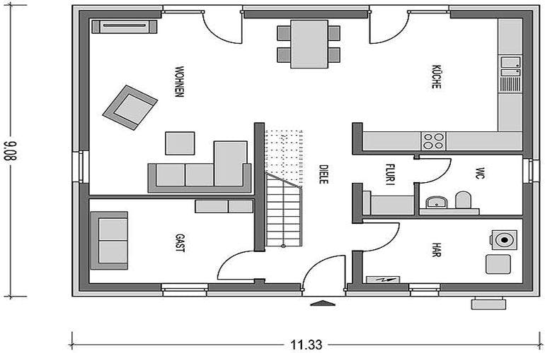 Massivhaus Das unverbesserliche C630 von Heinz von Heiden, Grundriss 2