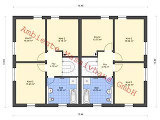 Massivhaus DHH Würzburg von Ambiente Massivhaus,  Grundriss 2