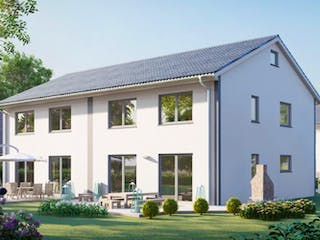 Massivhaus Doppelhaus ALTENBERG von Aktuell Bau,  Außenansicht 1