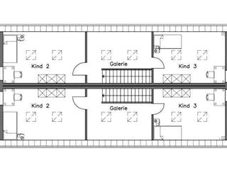 Massivhaus Doppelhaus DH 110 Variante K von Baudirekt,  Grundriss 1