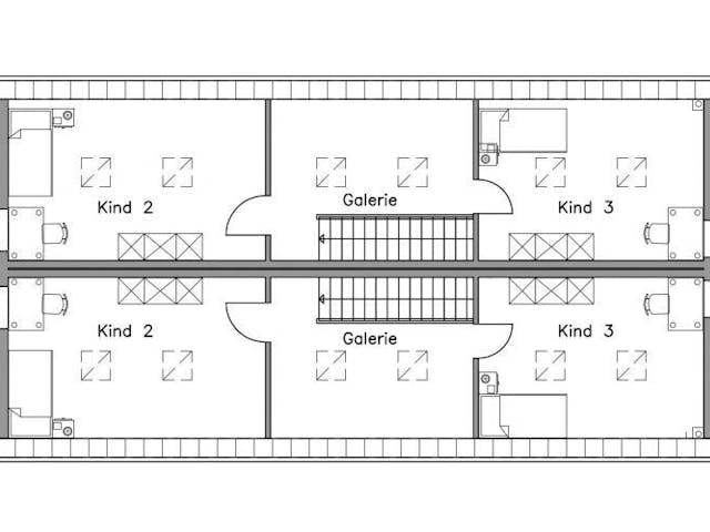 Massivhaus Doppelhaus DH 110 Variante K von Baudirekt, Grundriss 1 Massivhaus Doppelhaus DH 110 Variante K von Baudirekt, Grundriss 1